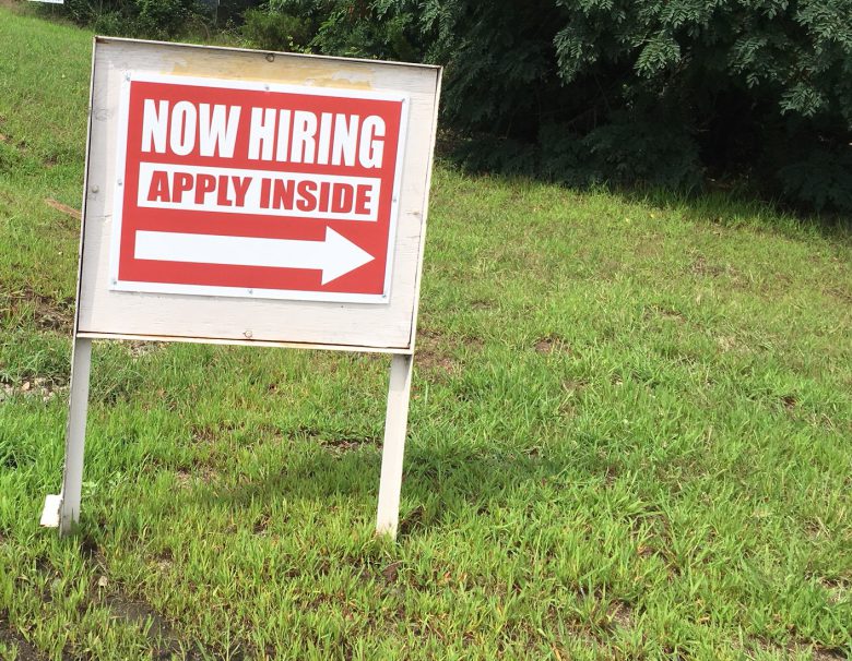 manufacturing help wanted sign