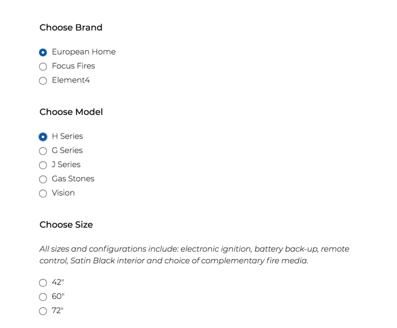 Figure 2: A portion of the Dealer Quote tool showing how dealers click for each option.