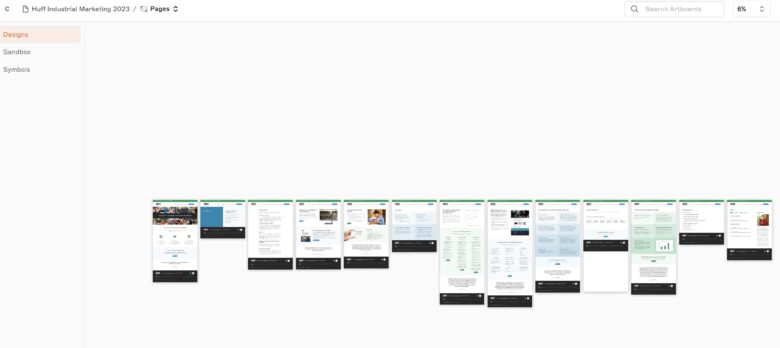 Huff Industrial Marketing - Sketch layout