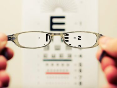 glasses and eye chart