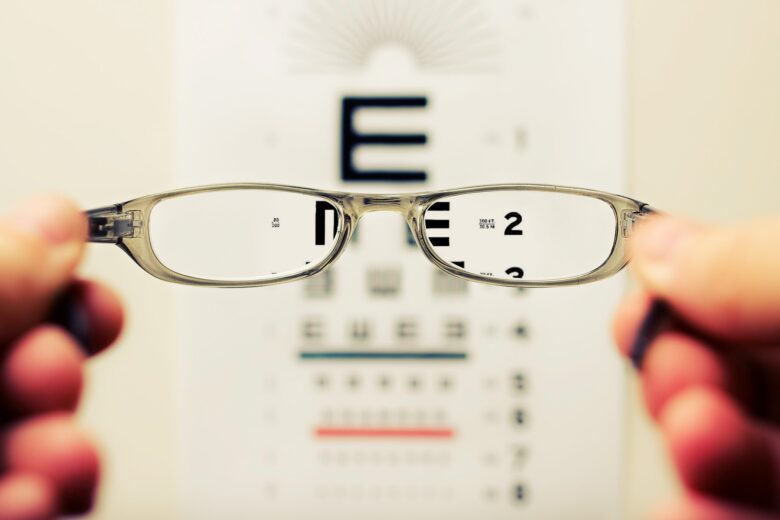 glasses and eye chart