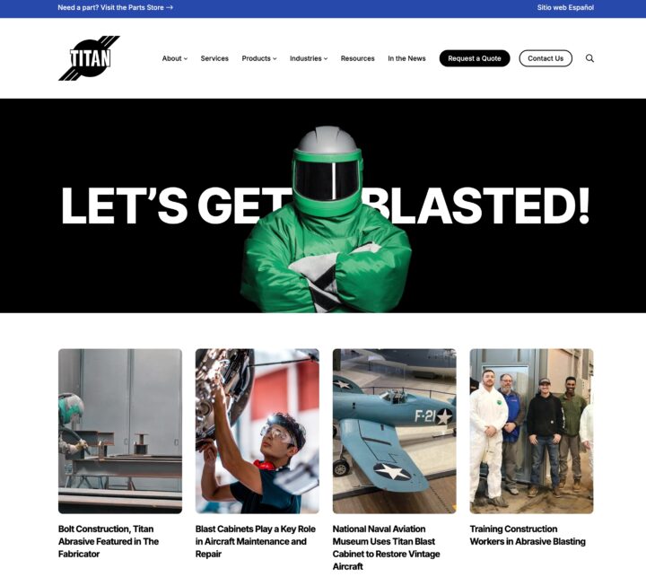 let's get blasted blog screenshot