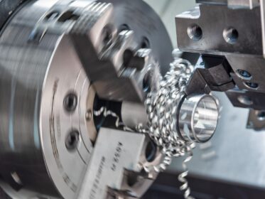 cnc machine with part