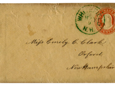 historic letter with cancelled stamp