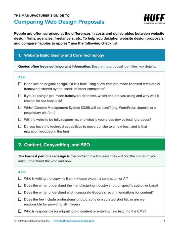 Huff-proposals-checklist