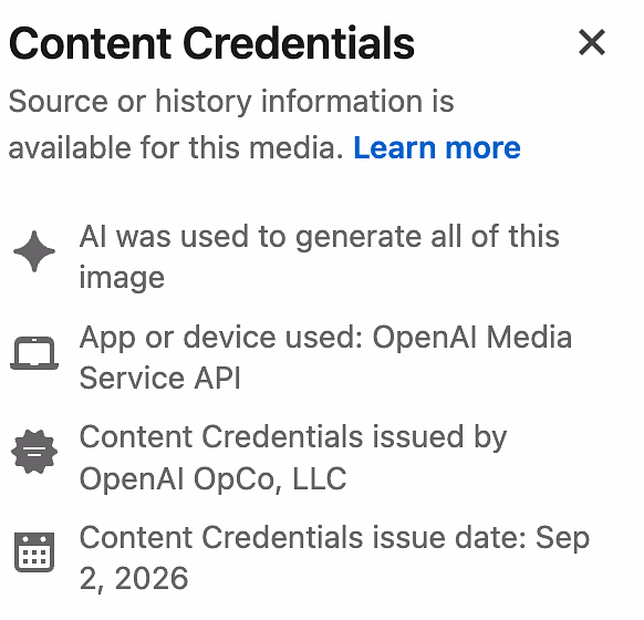 content credentials